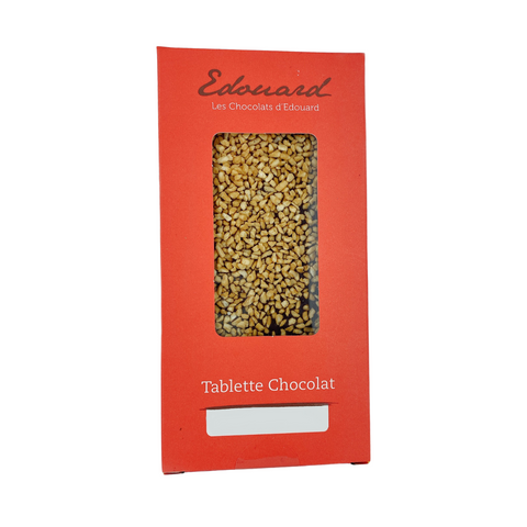Tablette chocolat noir sésame 100gr