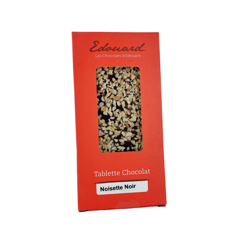 Tablette chocolat noir noisettes hachées 100gr