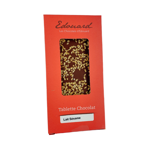 Tablette chocolat lait sésame 100gr
