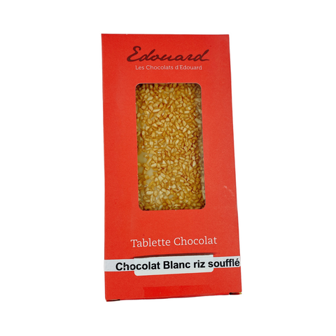 Tablette chocolat blanc riz soufflé 100gr